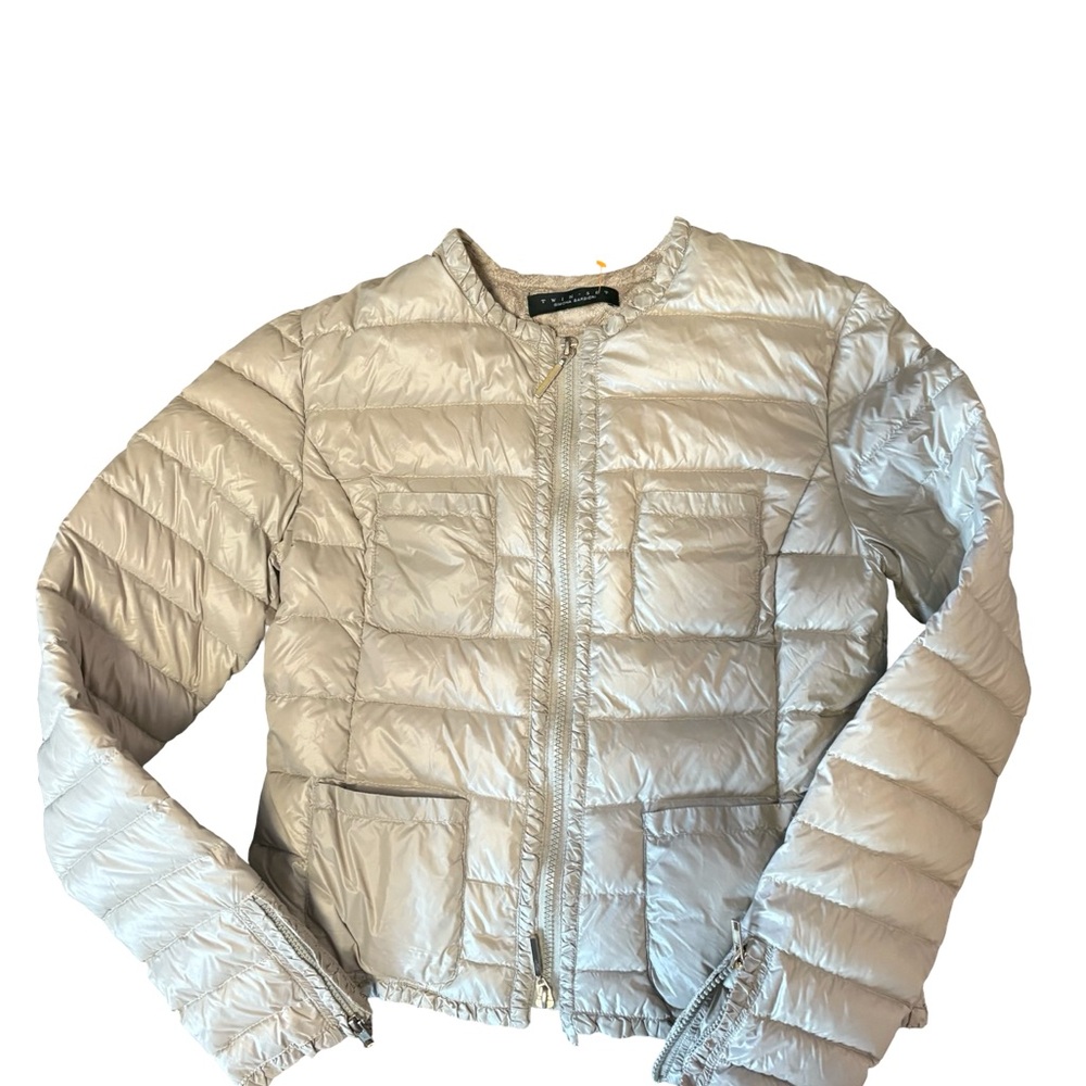 Twin Set by Simona Barbieri Down Jacket Lightweight Beige Jacket